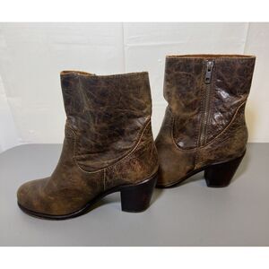 Corral Women's‎ Indie Spirit Brown Leather Ankle Boot Side Zip Western Size: 6 M